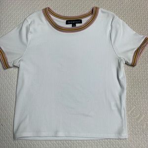 Derek Heart short sleeve, white, size L